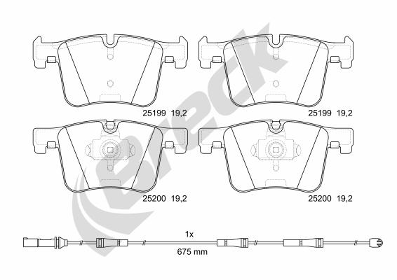 Set placute frana,frana disc 25199 00 551 00 BRECK